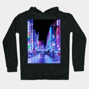 Icy Blue Neon Tokyo Hoodie